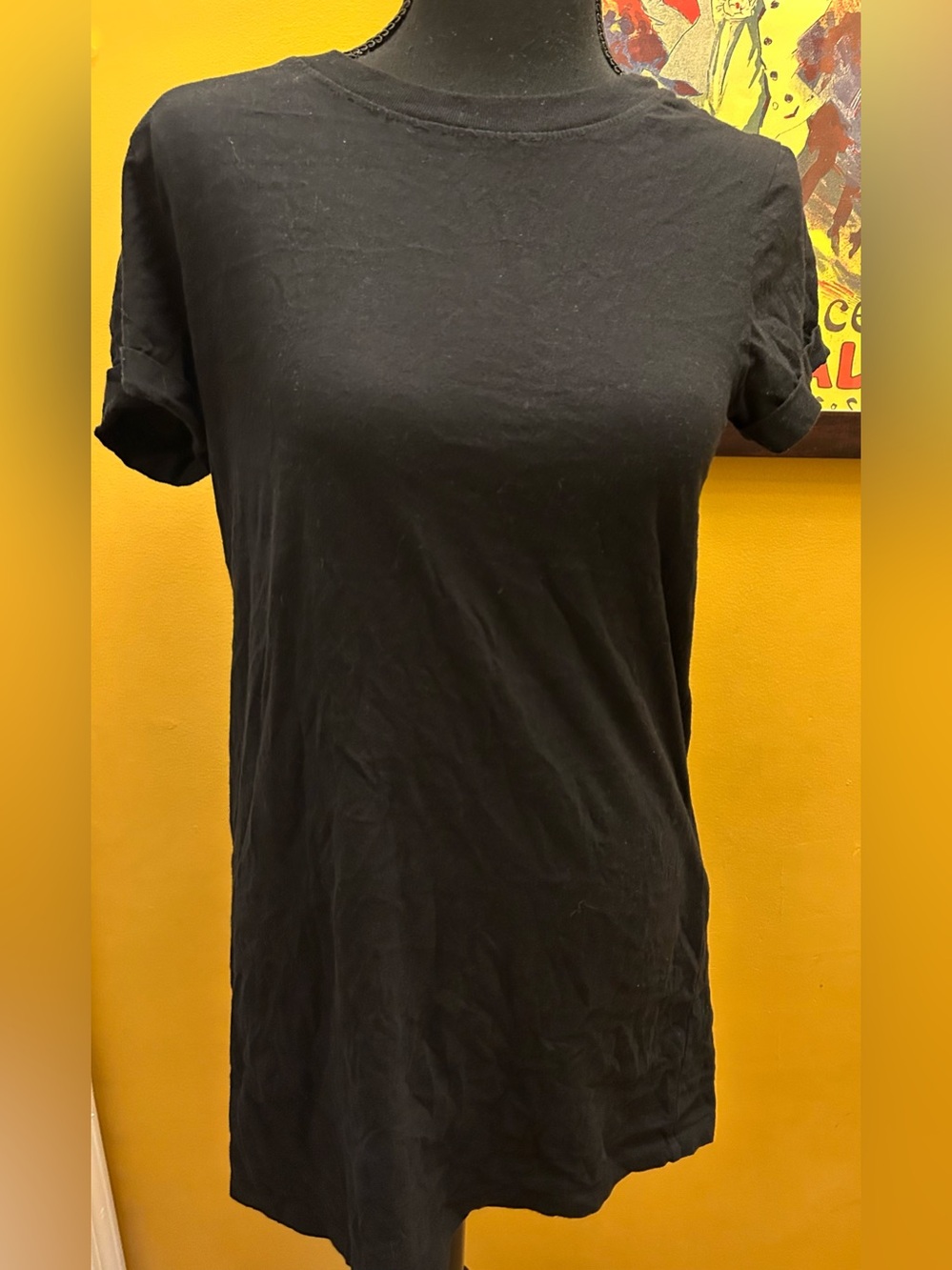 Forever 21 Black Open Back Long Loose Tunic Size Small